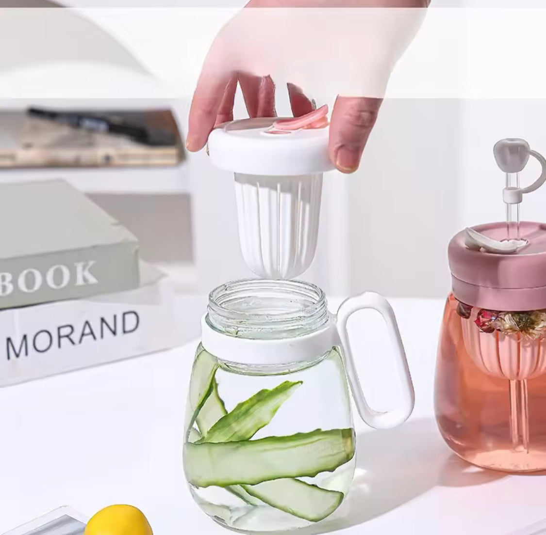 850ml Glass Water Bottle, Transparent Milk Juice Cup, Portable Outdoor Leakproof Drink Ware, Water Glass Bottle, Mugs Coffee Cups 850ml Glass Water Bottle, Transparent Milk Juice Cup, Portable Outdoor Leakproof Drink Ware, Water Glass Bottle, Mugs Coffee Cups
